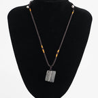 Black Tourmaline Stone Pendant Necklace