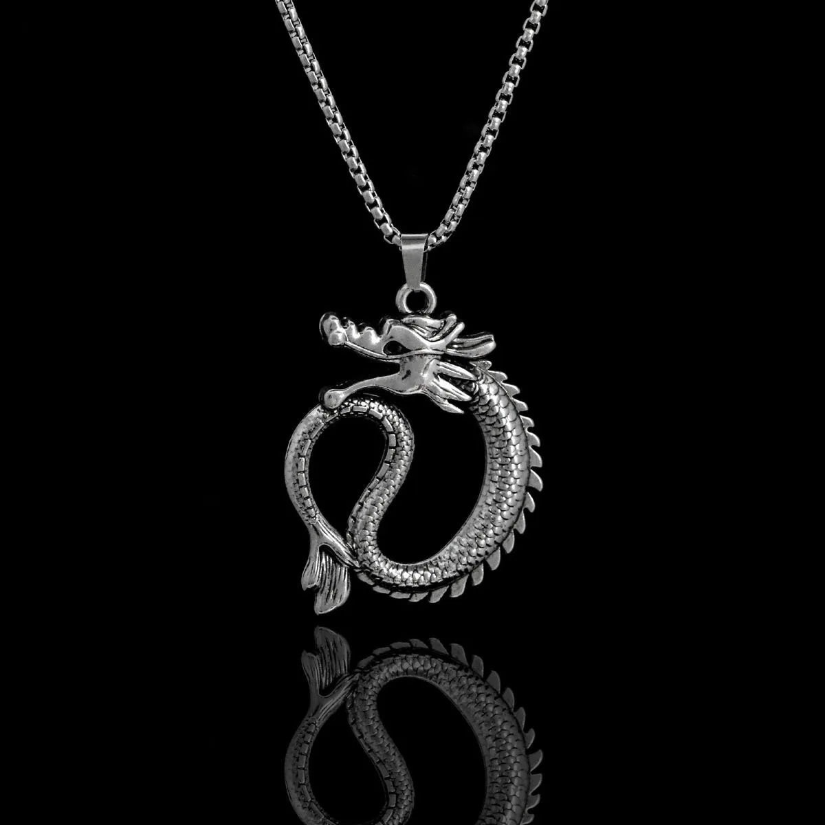 Dragon Zodiac Steel Pendant Chinese Style Retro