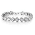 Iced Out Zirconia Bracelet — Silver