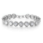 Iced Out Zirconia Bracelet — Silver