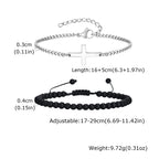 2/3pcs Stainless Steel Cross Cuban Bracelets for Men Waterproof Non Fading Twist Chain Bracelet Simple Fashion Jewelry