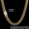 Stainless Steel Cuban Chain Necklace Miami 12MM