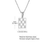 Chessboard Square Pendant — Gold