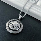 Harley Badge Skull Pendant Necklace — Stainless