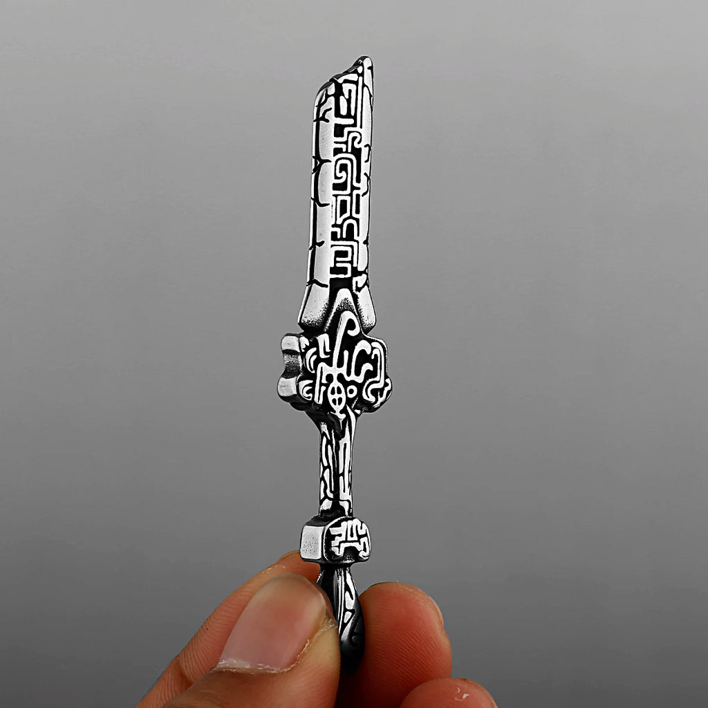 Viking Rune Stainless Steel Pendant Necklace