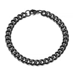 Fashion Stainless Steel Men Curb Cuban Chain Bracelet Women Bracelet on Hand for Couple Unisex Wrist Hand Jewelry