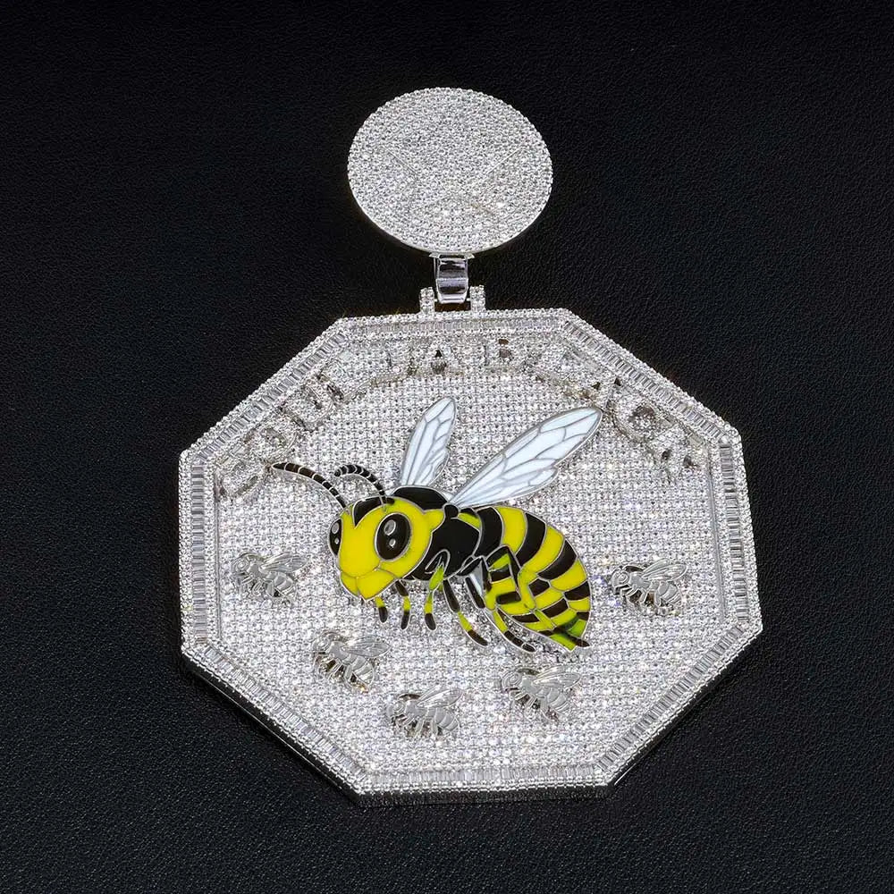 Statement Letter Pendant 80MM Octagon Colorful