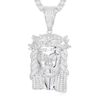 TUHE Unisex Iced Out Jesus Pendants VVS1 Moissanite Pendants Necklace Silver 925 For Men Hip Hop Jewelry