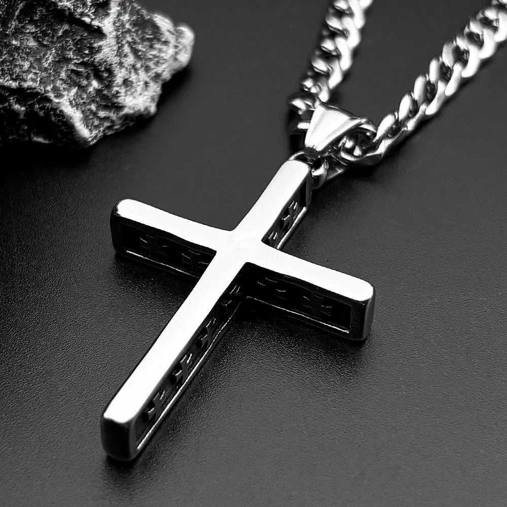 Cross Steel Pendant 316L Style Seal