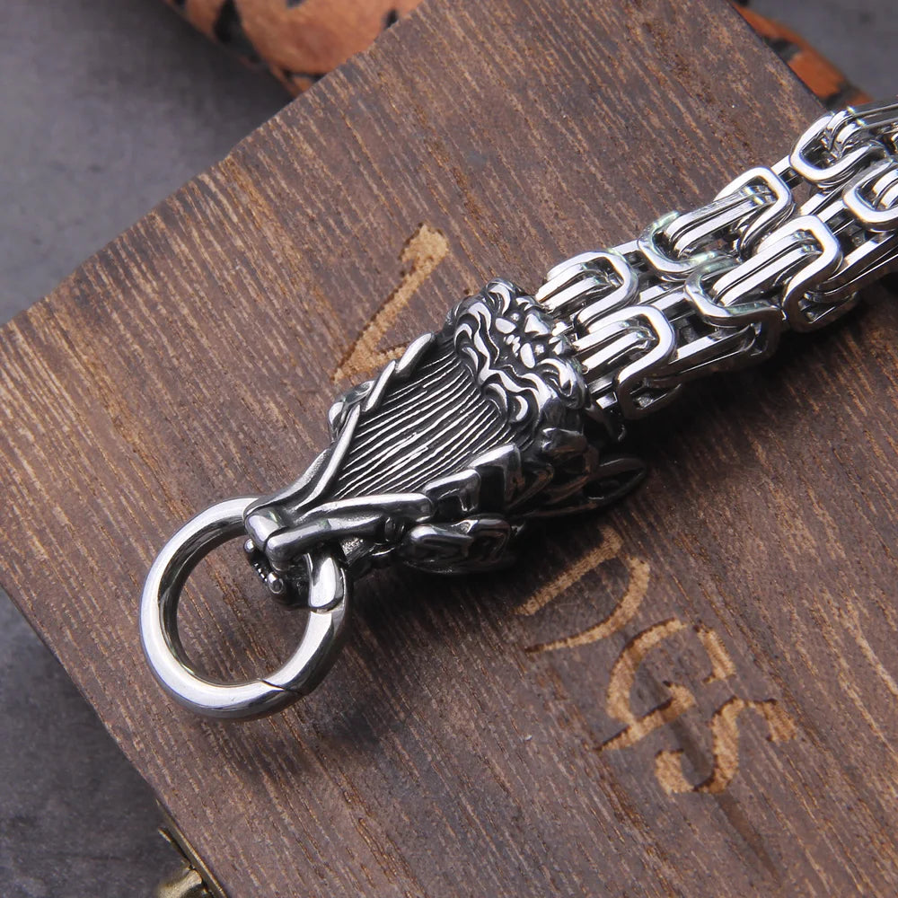 Never Fade Men Celtic Wolf Necklaces Viking Vegvisir Amulet Hammer Pendant Norse Runes Anchor Stainless Steel King