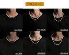 Tennis Chain Necklace Stainless Steel 3/4/5MM CZ