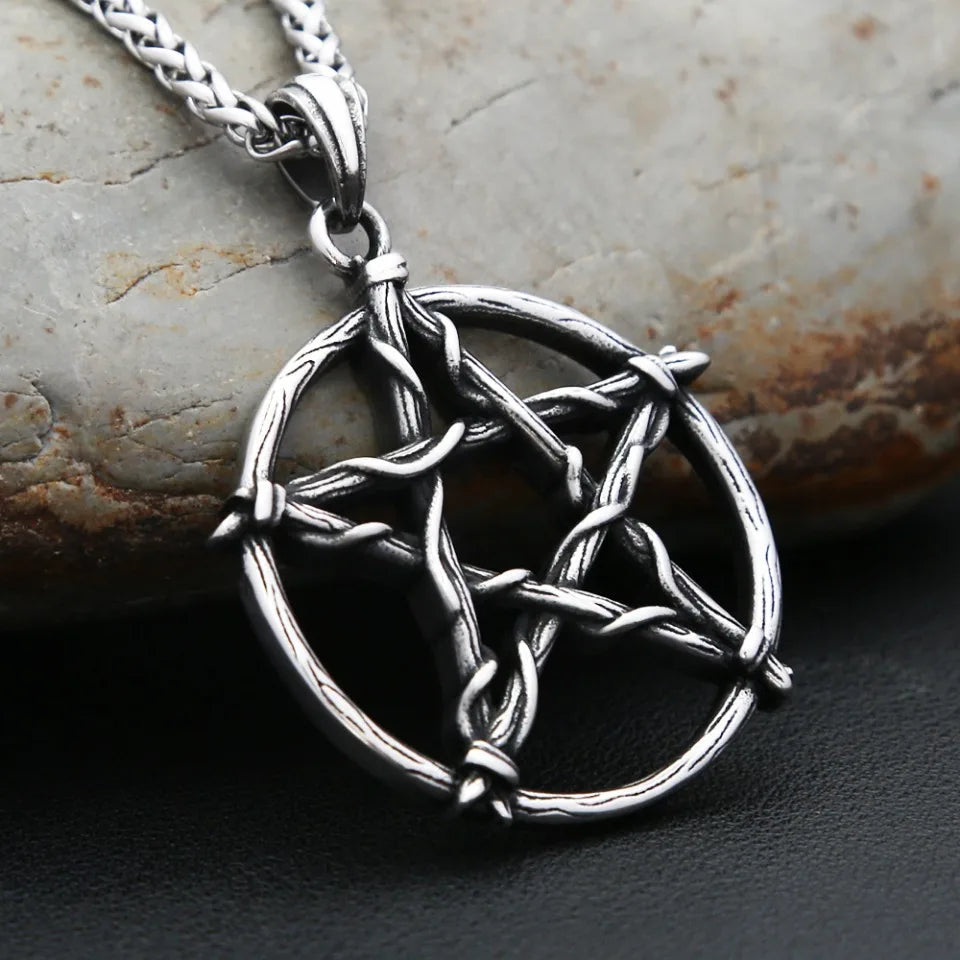 Pentagram Stainless Steel Pendant Necklace