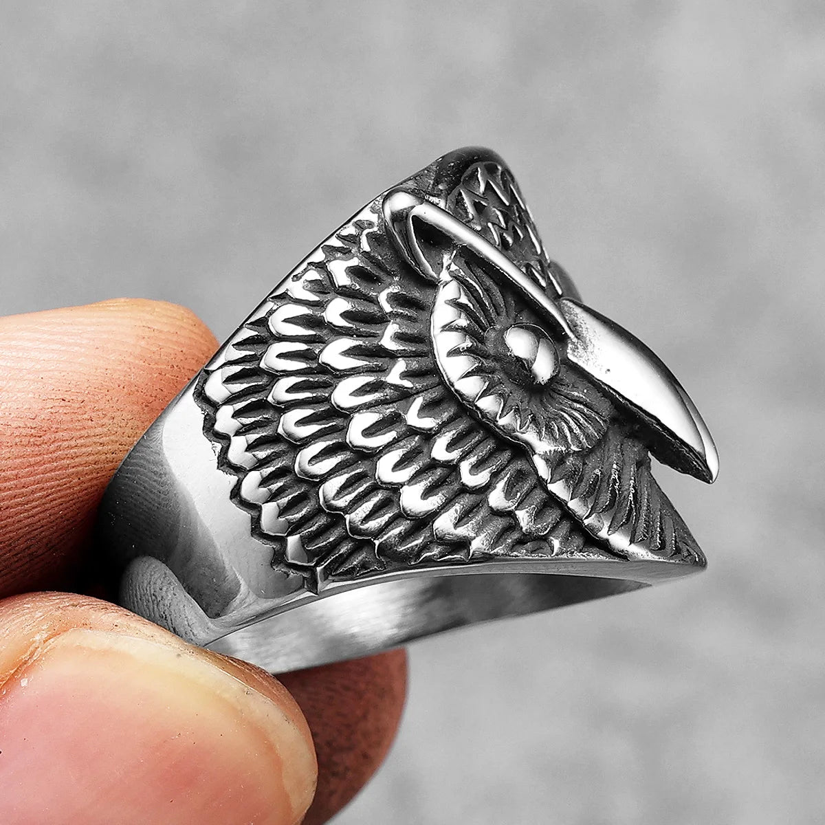Owl Bird Ring — Stainless Steel