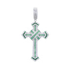 2025 New Cross Pendant for Men Women Full Iced Out Cubic Zircon Hip Hop Necklace Link Chain Fashion Rock Jewelry