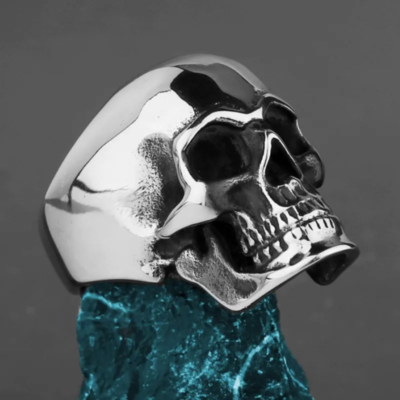 Gothic Skull Steel Ring 316L Finger Punk