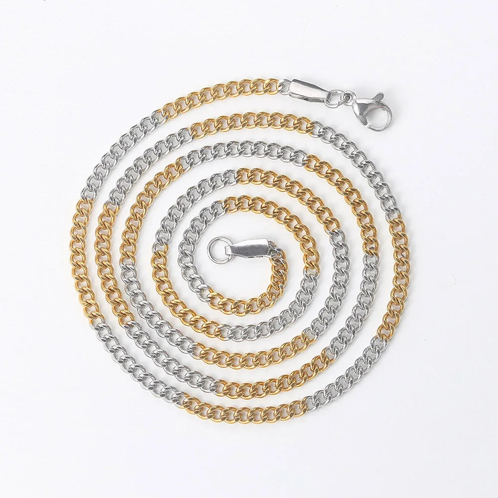 Stainless Steel Cuban Chain Necklace 3MM