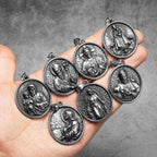 Virgin Mary Cross Pendant — Stainless Steel