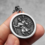 St. Christopher Pendant Necklace — Stainless Steel