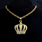 Fashion 18K Golden Plated Hip Hop Rock Necklace Stainless Steel US Dollar Money Sign Pendant Necklace Mens Women Jewellery Gift
