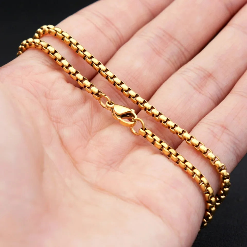 Gold Rope Chain Necklace — Stainless Steel 60cm