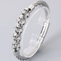 Gothic Men's Skull Bracelet for Man Steampunk 6MM Width Braided Stainless Steel Wire Chain Jewelry