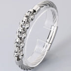 Gothic Men's Skull Bracelet for Man Steampunk 6MM Width Braided Stainless Steel Wire Chain Jewelry
