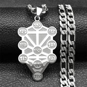 Kabbalah Tree of Life Pendant — Stainless