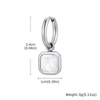 Natural Stone Huggie Hoop Earrings — SS