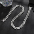 TrendMen Hiphop Rock Cuban Link Chain Alloy Necklaces For men Boys Gold Color Metal Crystal Clavicle Chain Party