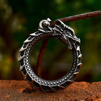 Viking Dragon Stainless Steel Pendant Necklace