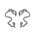 Dragon Steel Earrings Vintage Winged Punk Cuff