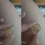 COOLTIME Sigil of Lilith Ring Vintage Stainless Steel Adjustable Pentagram Om Symbol Magic Couple Rings Amulet Jewelry