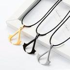 Stainless Steel Assassin Necklace Classic Movie Cosplay Accessory Jewelry Gifts Fashion Charm Pendant for Women Men