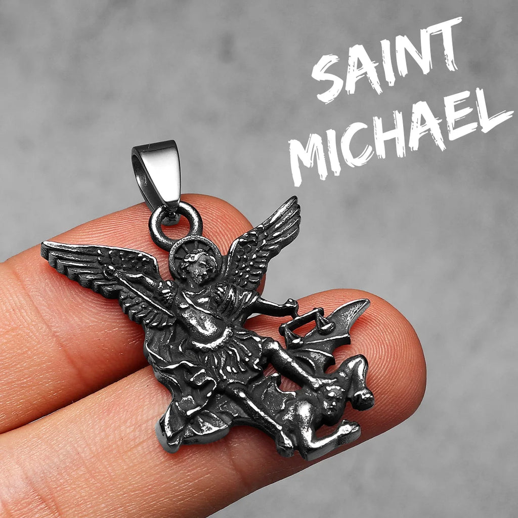 Archangel Michael Pendant — Stainless Steel