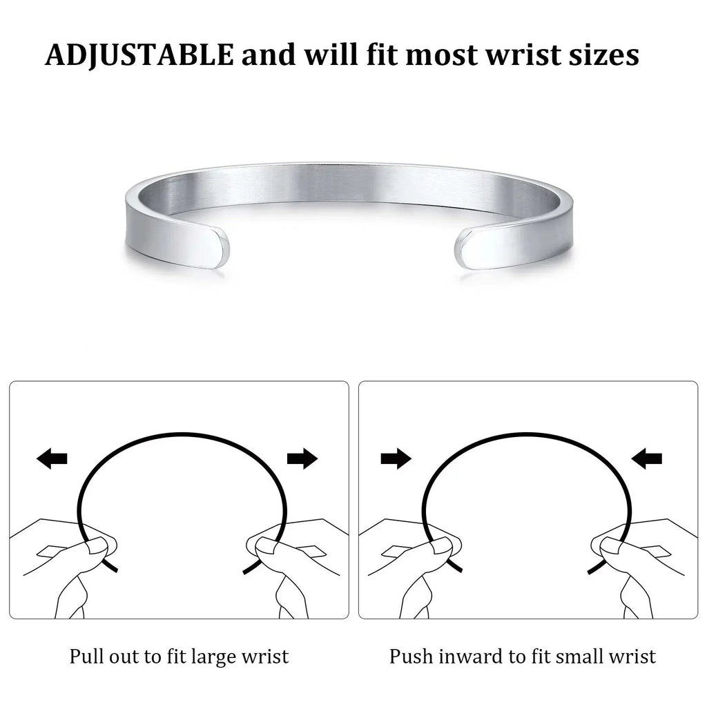 Punk Bend Ring for Men Boys,High Polished Stainless Steel Adjustable Ring,6/8/11.5mm Width Simple Ring for Husband Son