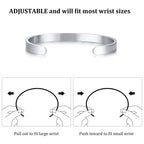 Punk Bend Ring for Men Boys,High Polished Stainless Steel Adjustable Ring,6/8/11.5mm Width Simple Ring for Husband Son