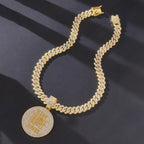 Hip Hop STAY HARD Letter Pendant Cuban Chain Necklace Punk Gold Color Iced Out Bling Necklaces Fashion Charm Men Women