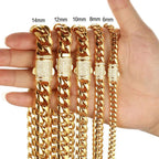 Cuban Chain Bracelet 6-14mm — Stainless