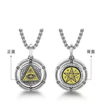 Eye of Horus, Eye of God Necklace, Rotatable Evil Eye Pendant, Men's Trendy Retro Weird Egyptian Amulet Jewelry