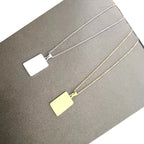 10pcs lot 2026 New Arrival Blank Strip Pendant Necklace Stainless Steel Necklace