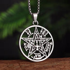 Exquisite and Creative Hip Hop Pentagram Pendant Necklace for Men Simple Punk Texture Necklace Jewelry Sweater Chain