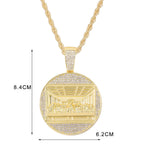 New Last Supper Pendant Cuban Chain Necklace With 14mm Iced Out Chain Fashion Hip Hop Men Charm Pendant Tennis