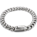 9MM Wide Curb Link Chain Man Bracelet for Men In Polished Stainless Steel Men's Wrist Bracelets On Hand Jewelry Mannen