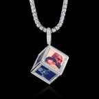 Statement Photo Pendant Necklace Memory Cube