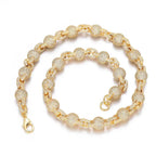 Iced Out Bead Choker Necklace 10.5MM Stainless Steel