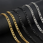 Bwise 2022 Fashion Classic Figaro Chain Necklace Men Stainless Steel Long Necklace For Men Women Chain Jewelry