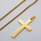 Cross Steel Pendant 316L Blank Engraved Seal