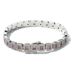 Gold Baguette Tennis Bracelet 8MM Iced Out