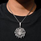 TUHE Hight Quality VVS1 Moissanite Spider pendant 925 Sterling Silver Pendant For Men Hip Hop Jewelry