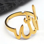 Steel Ring Vintage Arab Islam Allah Prayer